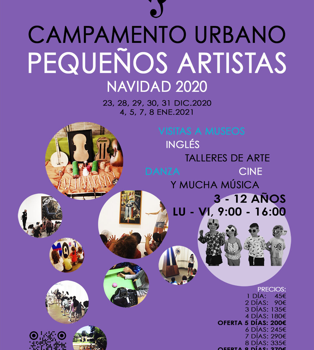 Campamento urbano de artes, navidad 2020, El Molino de Las Letras, en el corazón de Madrid